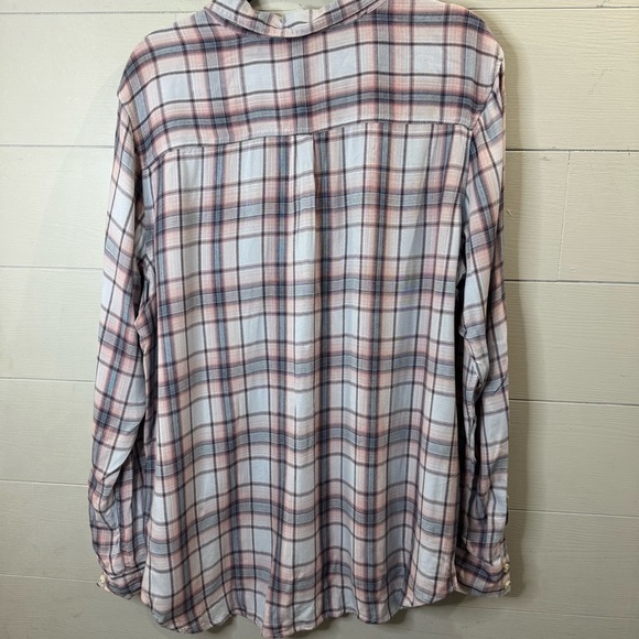 Mossimo | Women's Plaid Button-Up Shirt Boyfriend Fit Size XL - Picture 4 of 9